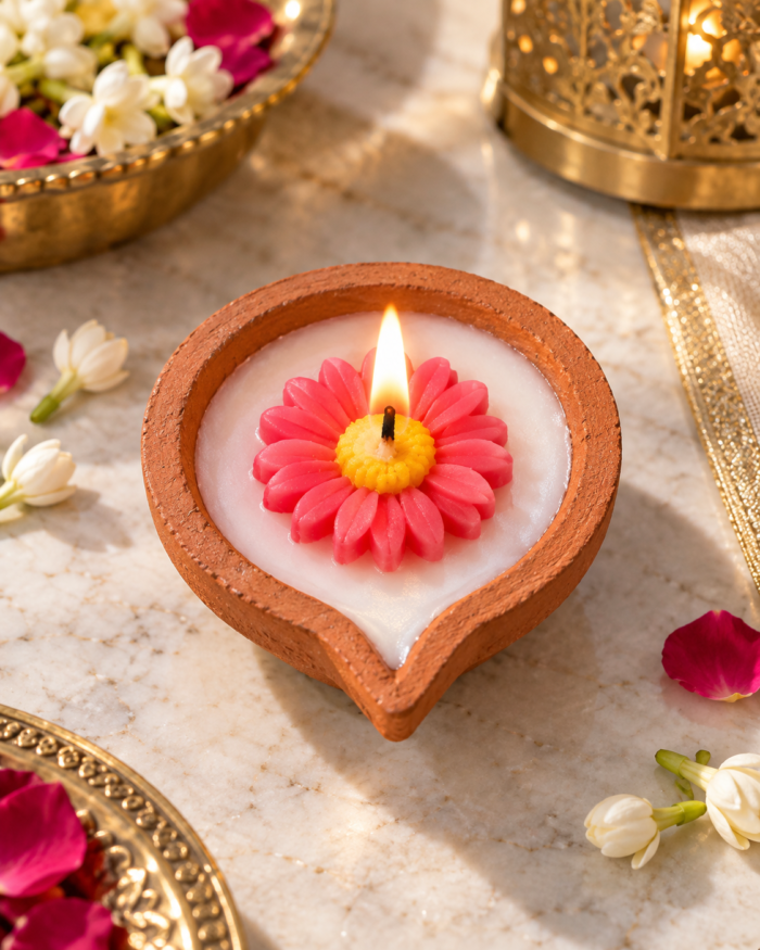 Diwali Rangoli Diya Candles — Pack of 13