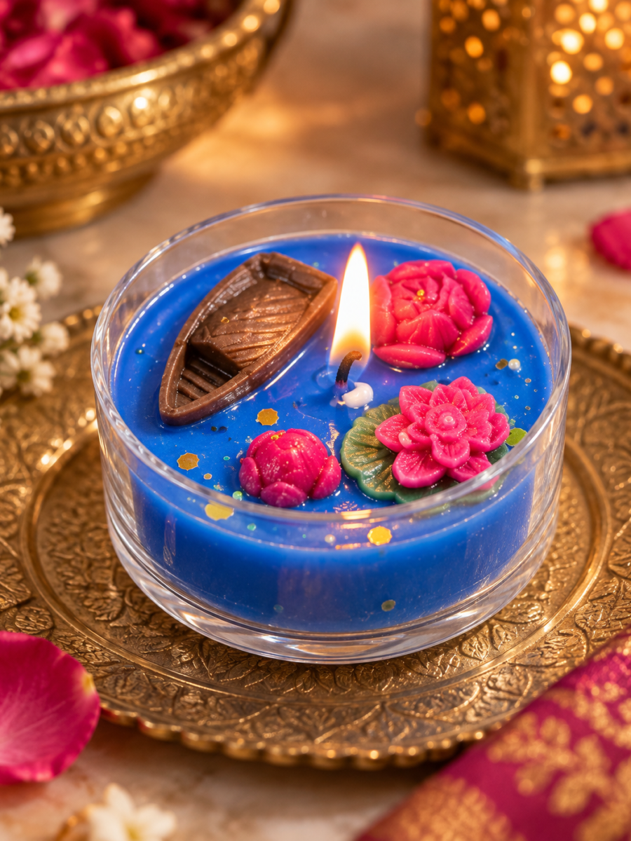 Polycarbonate Lotus Pond Candles — Pack of 2